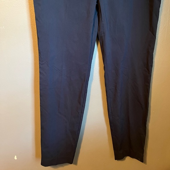 NWT Alfani Sz 16 Long Women’s Navy Blue Tummy Control Trouser Pants Ret $49! - Picture 3 of 13
